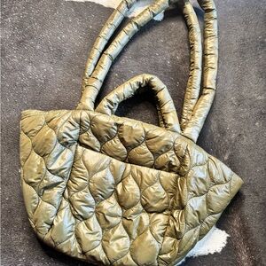 Quilted Olive Green Women's Bag